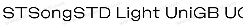 STSongSTD Light UniGB UCS2 Httf字体转换